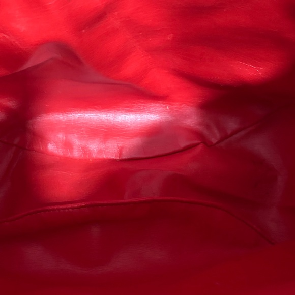 Giani Bernini Red Quilted Leather Shoulder Bag Vintage - Picture 6 of 6